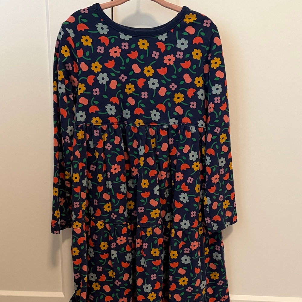 Hanna Andersson Floral Long Sleeve Kids Dress